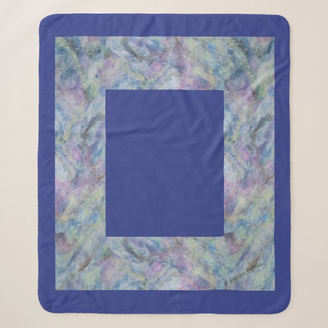 Artful border on your  sherpa blanket (Front)