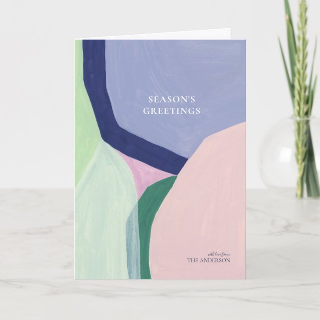 Artful Christmas Holiday Greeting Card (Front)