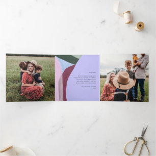 Artful Christmas Holiday Photo Greeting Card