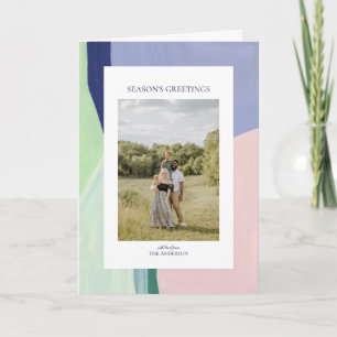 Artful Christmas Holiday Photo Greeting Card