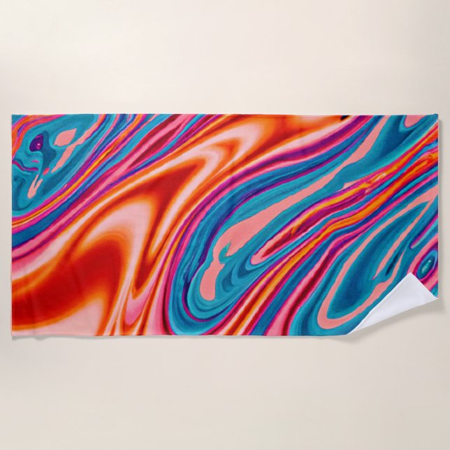 Artful Colour Scheme Beach Towel (Front)