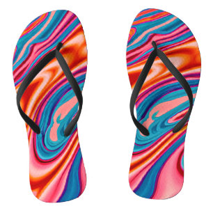 Artful Colour Scheme Flip Flops