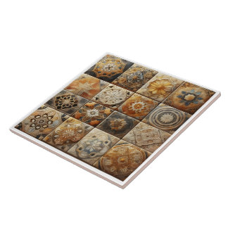 Artful Display of Decorative Tiles