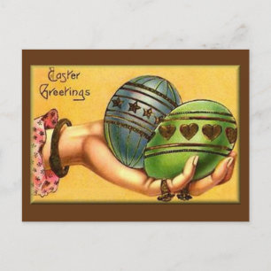 Artful Easter Eggs Holiday Postcard