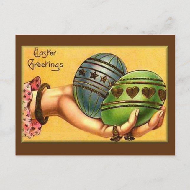 Artful Easter Eggs Holiday Postcard (Front)