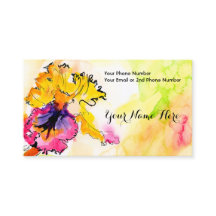 Artful Floral Bearded Iris Business Card