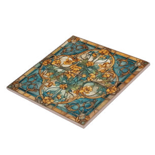 Artful Floral Glass Tile Designs