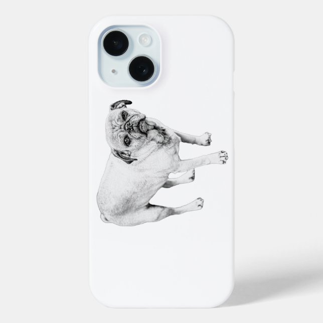 Artfully Shaded Dog Adds Appeal To Your Device Case-Mate iPhone Case (Back)