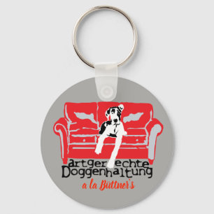 Artgerechte Doggenhaltung personalisiert Keychain