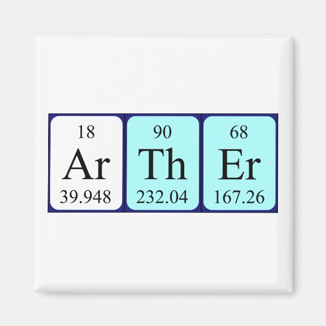 Arther periodic table name magnet (Front)