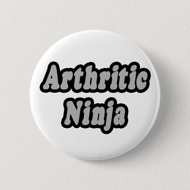 Arthritic Ninja 2 Inch Round Button (Front)