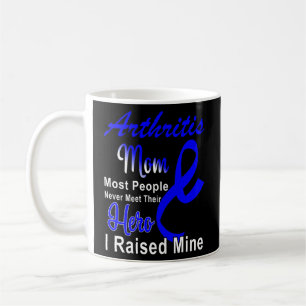 Arthritis Awareness Blue Ribbon Mother Support Coffee Mug