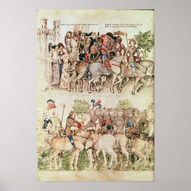 Arthur and his knights setting out on the poster (Front)