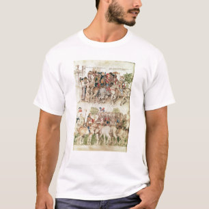 Arthur and his knights setting out on the T-Shirt