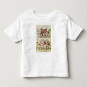 Arthur and his knights setting out on the toddler t-shirt