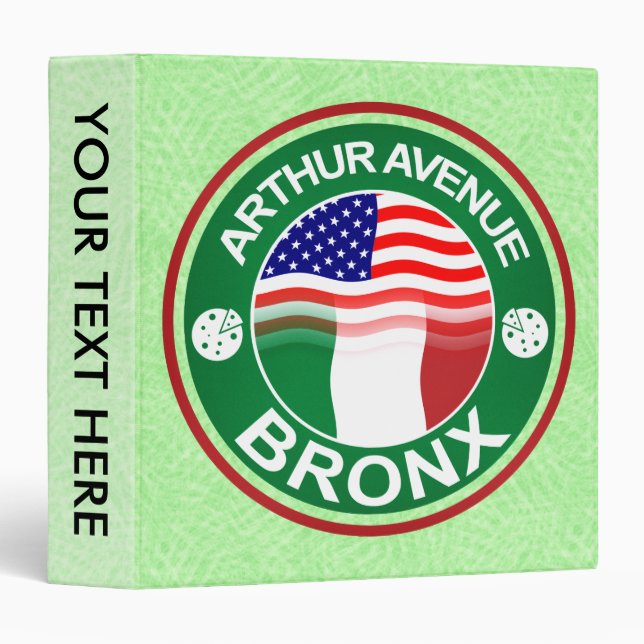 Arthur Ave Bronx Classeur italien américain (Devant/Côté)