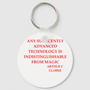 arthur c clarke quote keychain