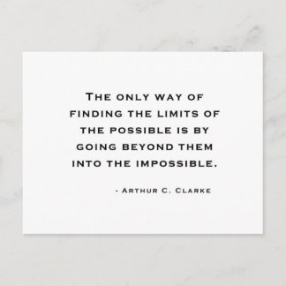 Arthur C Clarke Quote Postcard