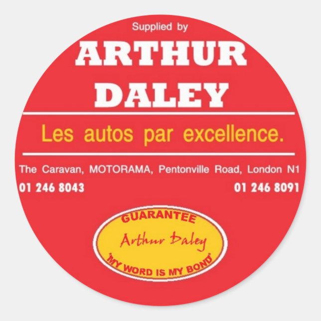 Arthur Daley Motorama Car Bumper Sticker (Front)