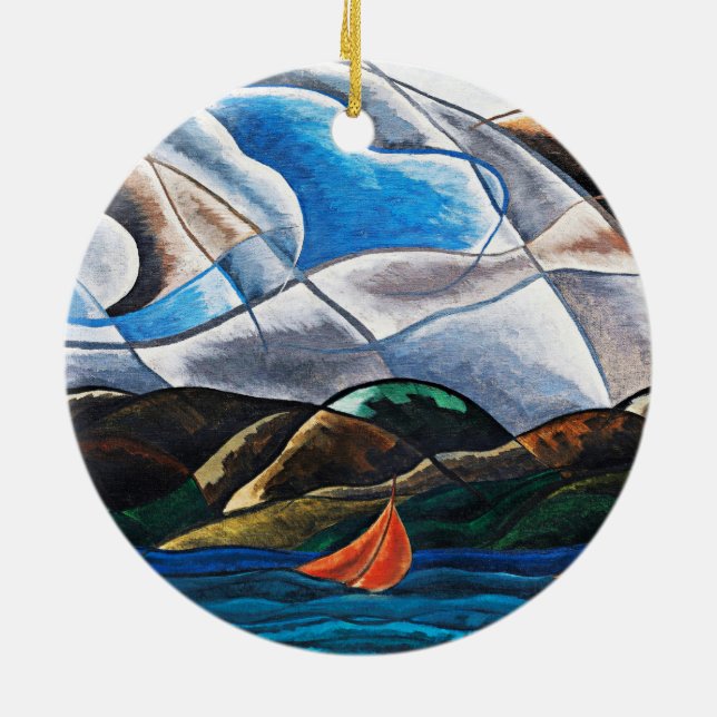 Arthur Dove, Clouds and Water Ceramic Ornament (Back)