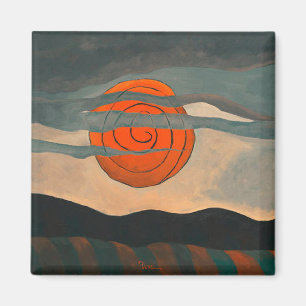 Arthur Dove painting, Red Sun, Magnet