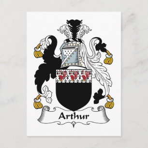 Arthur Family Crest Postcard