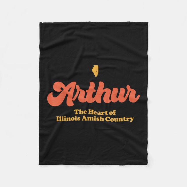 Arthur Heart Of Illinois Amish Country Retro On Da Fleece Blanket (Front)