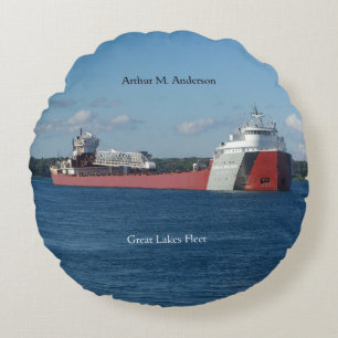 Arthur M. Anderson round pillow