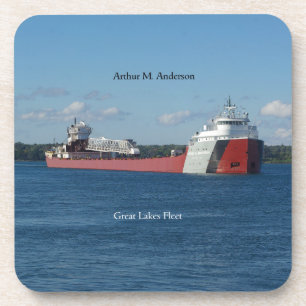 Arthur M. Anderson set of 6 hard plastic coasters