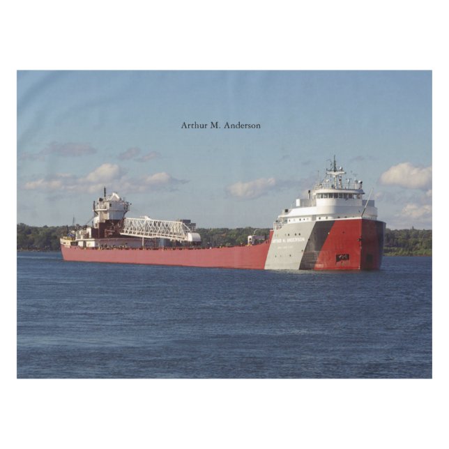 Arthur M. Anderson table cloth (Front (Horizontal))