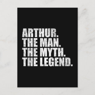 Arthur name, Arthur The Man The Myth The Legend Postcard