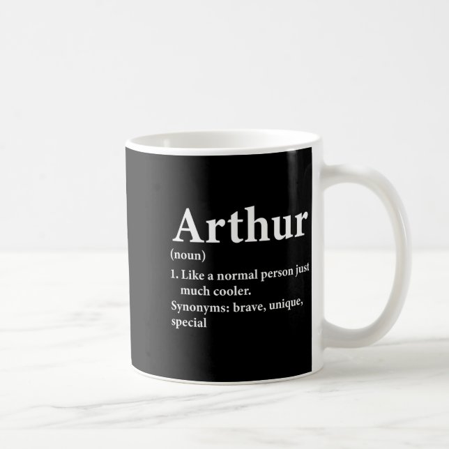 Arthur Name Definition Funny D  Coffee Mug (Right)