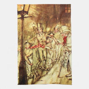 Arthur Rackham - A Christmas Carol - Street Kitchen Towel