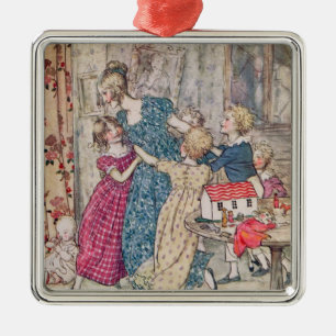 Arthur Rackham A flushed and boisterous group Metal Ornament