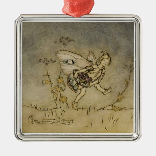 Arthur Rackham | Fairy, illustration from 'A Midsu Metal Ornament (Front)