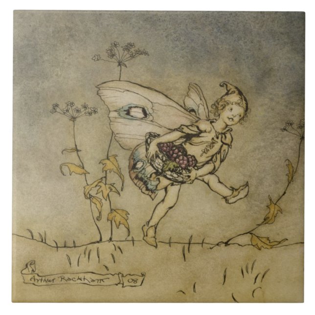 Arthur Rackham | Fairy, illustration from 'A Midsu Tile (Front)
