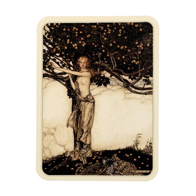 Arthur Rackham Freya CC0543 Fridge Art Collection Magnet (Vertical)