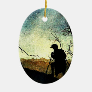 Arthur Rackham Illustration Comus Starry Night  Ceramic Ornament