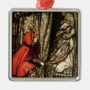 Arthur Rackham   Little Red Riding Hood Metal Ornament