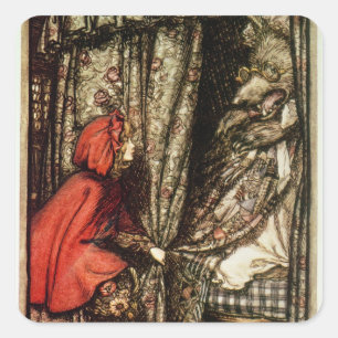 Arthur Rackham   Little Red Riding Hood Square Sticker