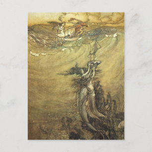 Arthur Rackham Mermaids Jewels from the Deep Postcard