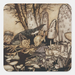 Arthur Rackham   Peter Pan in Kensington Gardens Square Sticker