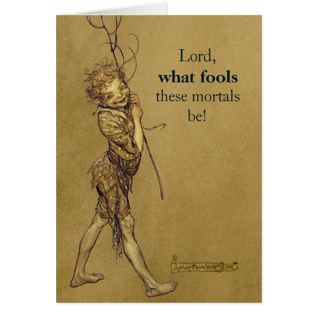 Arthur Rackham Puck Lord ce qui est idiot Carte CC (Devant)