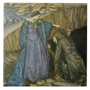 Arthur Rackham Romance of King Arthur Ceramic Tile