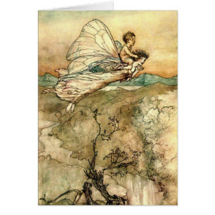 Arthur Rackham's Faeries in flight