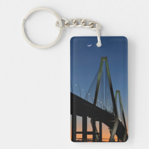 Arthur Ravenel Jr. Bridge at Dusk Keychain