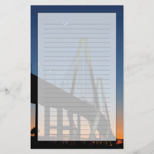 Arthur Ravenel Jr. Bridge at Dusk Stationery