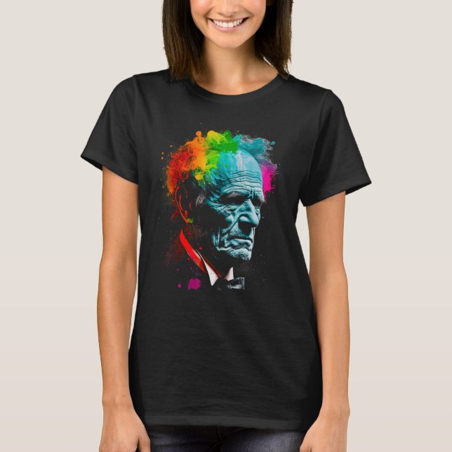 Arthur Schopenhauer German Philosopher T-Shirt (Front)