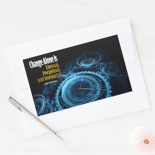 Arthur Schopenhauer Inspirational Quote "Change" Sticker (Envelope)