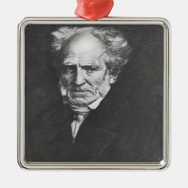 Arthur Schopenhauer Metal Ornament (Front)